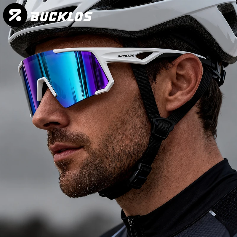 BUCKLOS Polarized Cycling Glasses UV400 Outdoor Sports Sunglasses Men Women MTB Cycling…