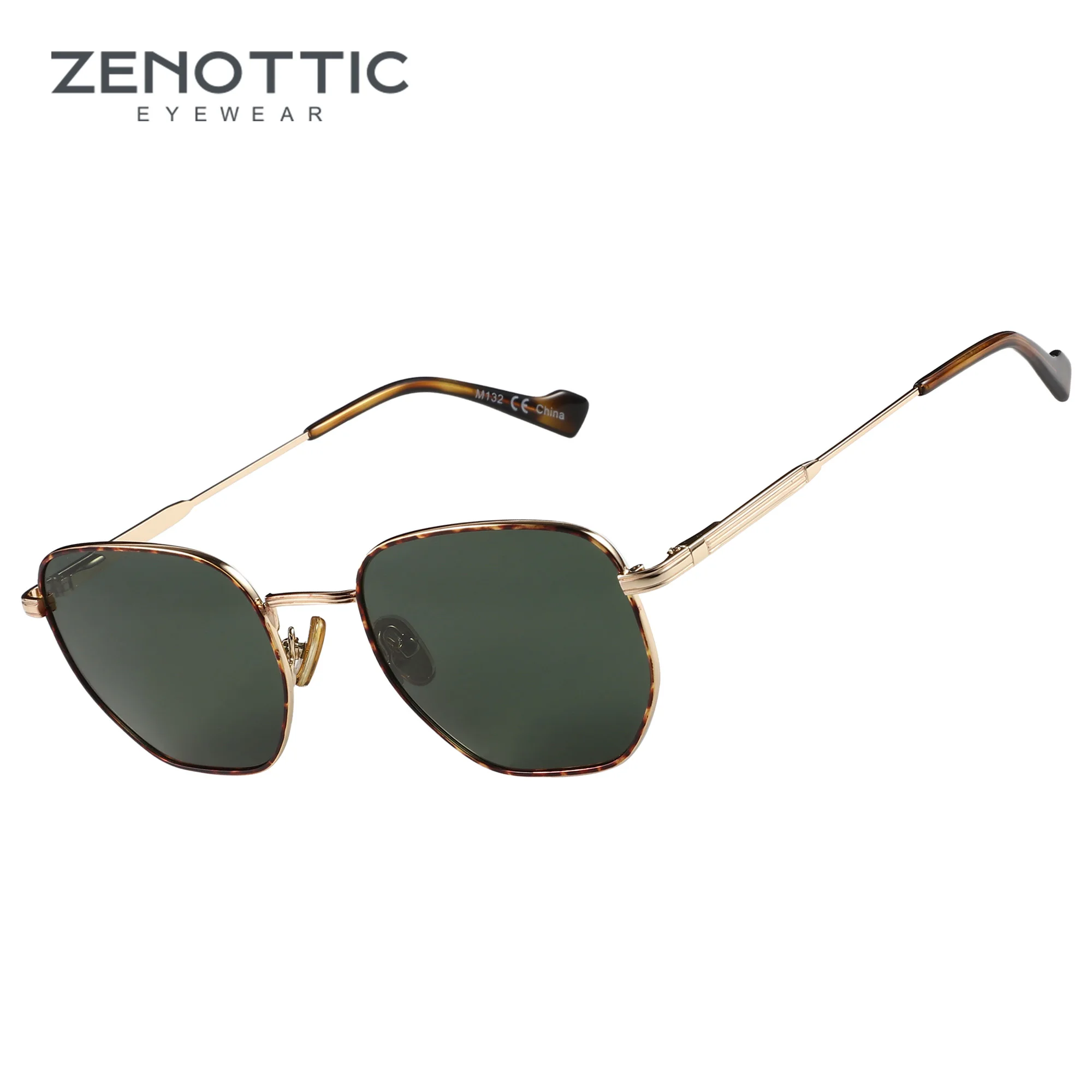 ZENOTTIC Fashion Hexagon Polarized Retro Sunglasses for Men Women-Vintage Metal Frame…