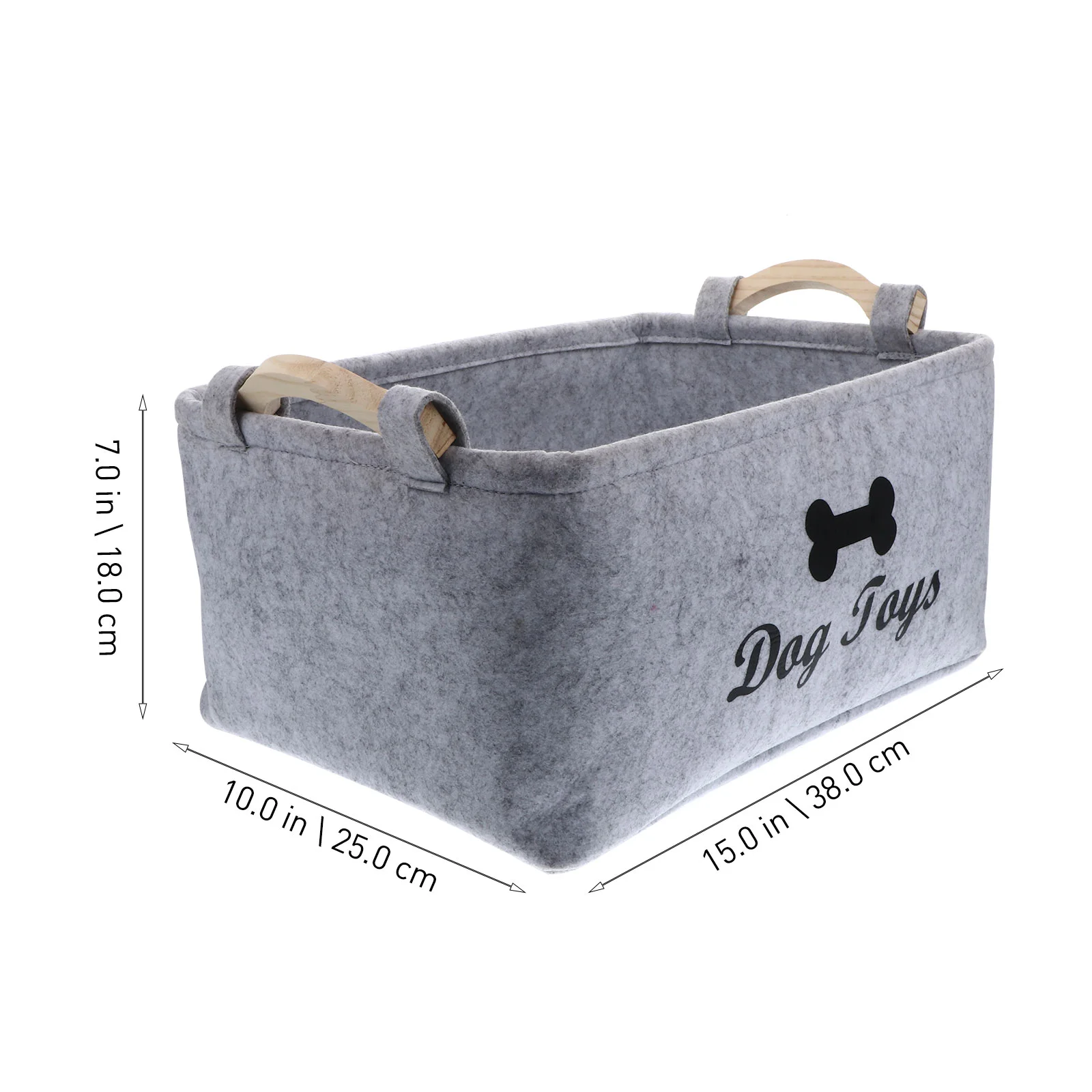 Dog Toy Basket Pet Storage Box Bin Organizer Toys Felt Cat Accessory Container Bins…