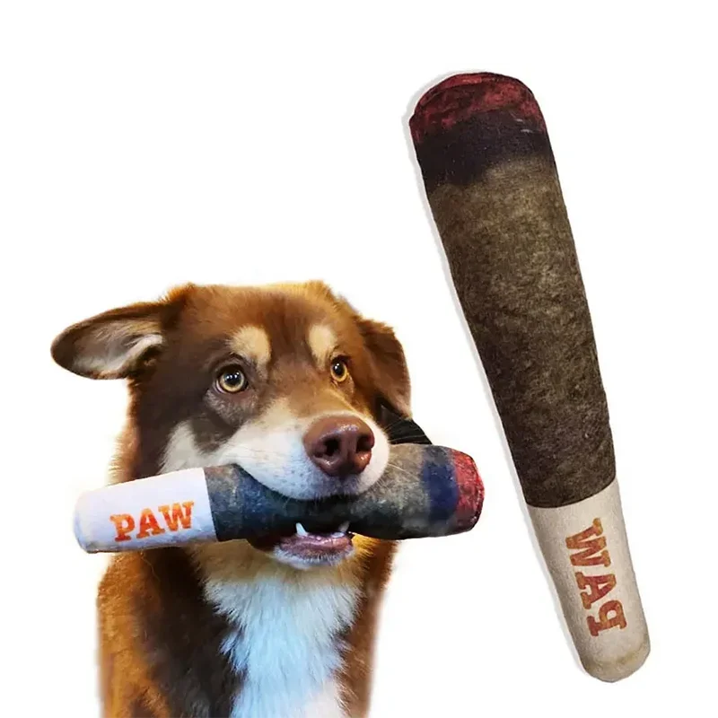 Realistic Cigar-Shaped Talking Dog Toy, Plush Chew Toy, Built-in Sound Module, Fun…