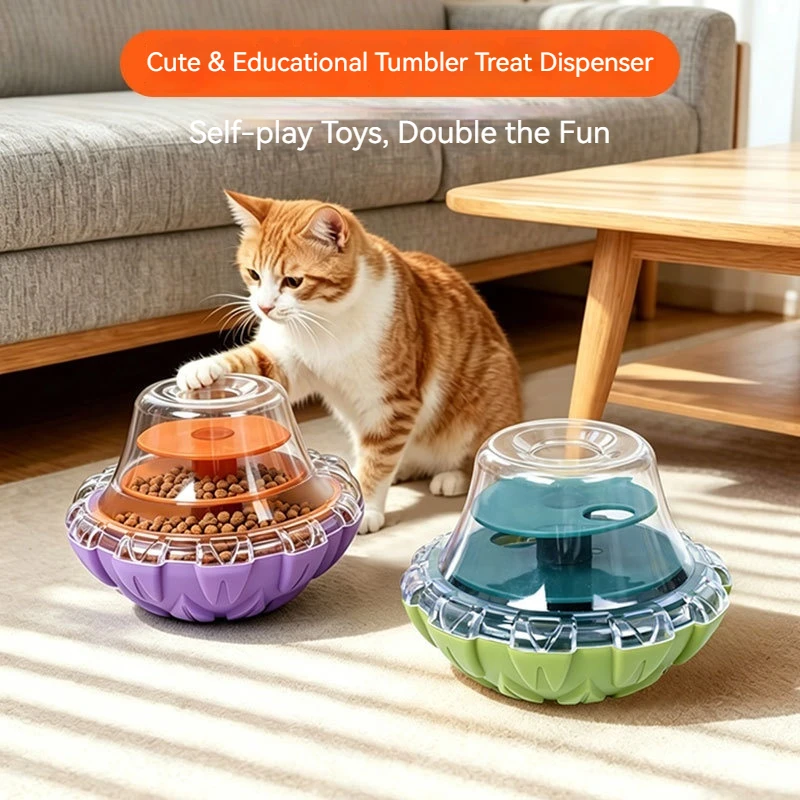 Pet Tumbler Leaking Food Toy Interactive Puzzle Slow Feeding Boredom Relief Indoor For…