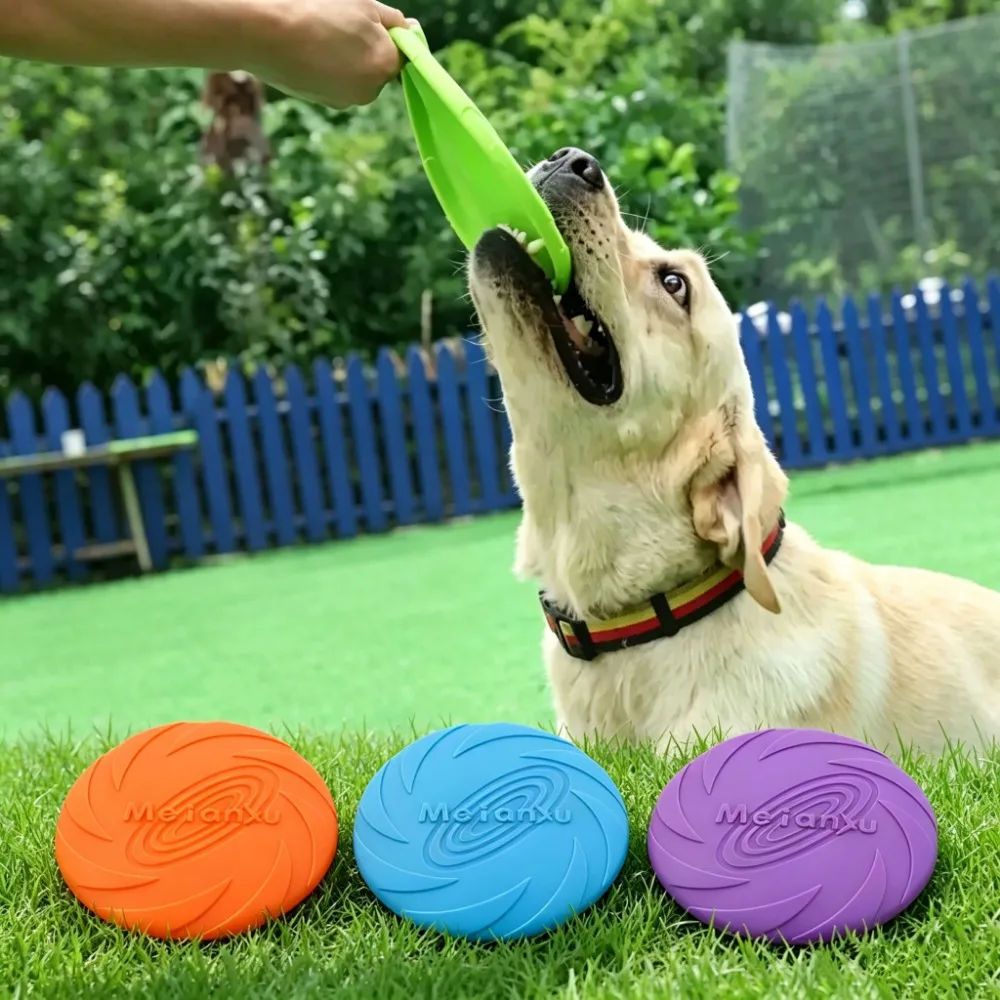 Outdoor Interactive Dog Flying Disc Bite Resistant Puppy Training Multifunctional Play…