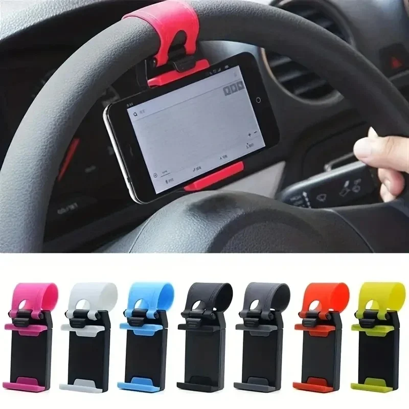 Universal Steering Wheel Car Phone Holder, Telescopic Clip Mobile Phone Stand, Auto…