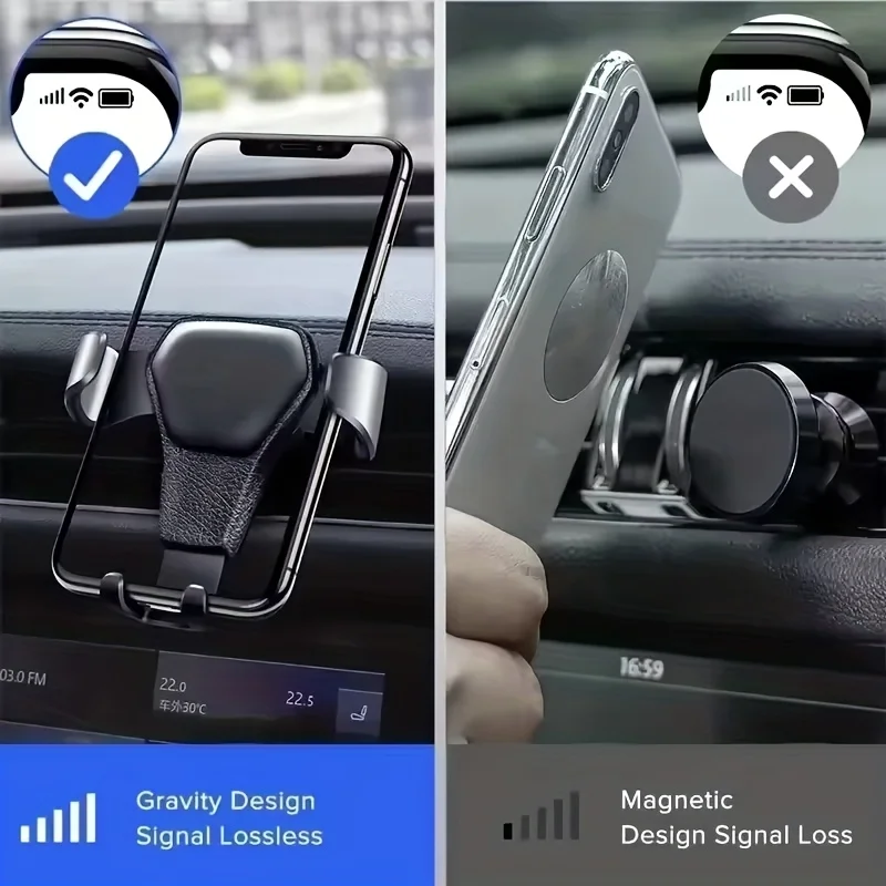 Car Phone Holder Gravity Mobile Stand GPS Support Auto Air Vent Mount for IPhone 18 17 16…