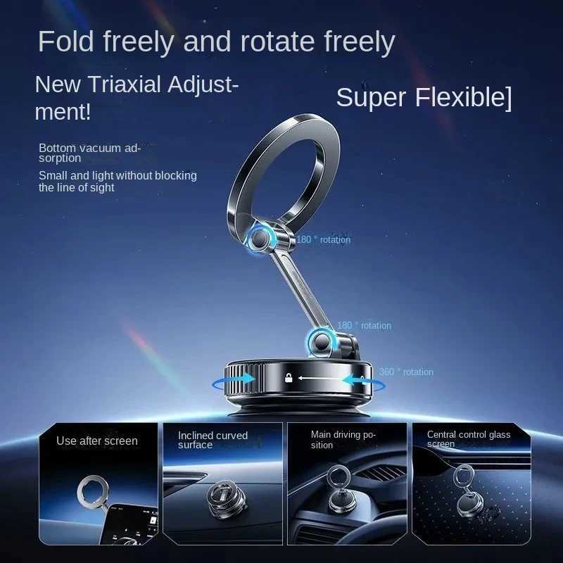 360° Rotating Vacuum Magnetic Car Phone Holder Dashboard Glass Mount Multi-Scenario…