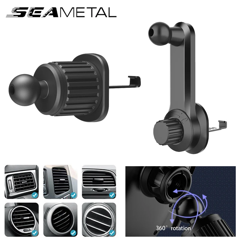 SEAMETAL Car Phone Holder Bracket Accessories Interior Air Outlet Vent Base Gadget…