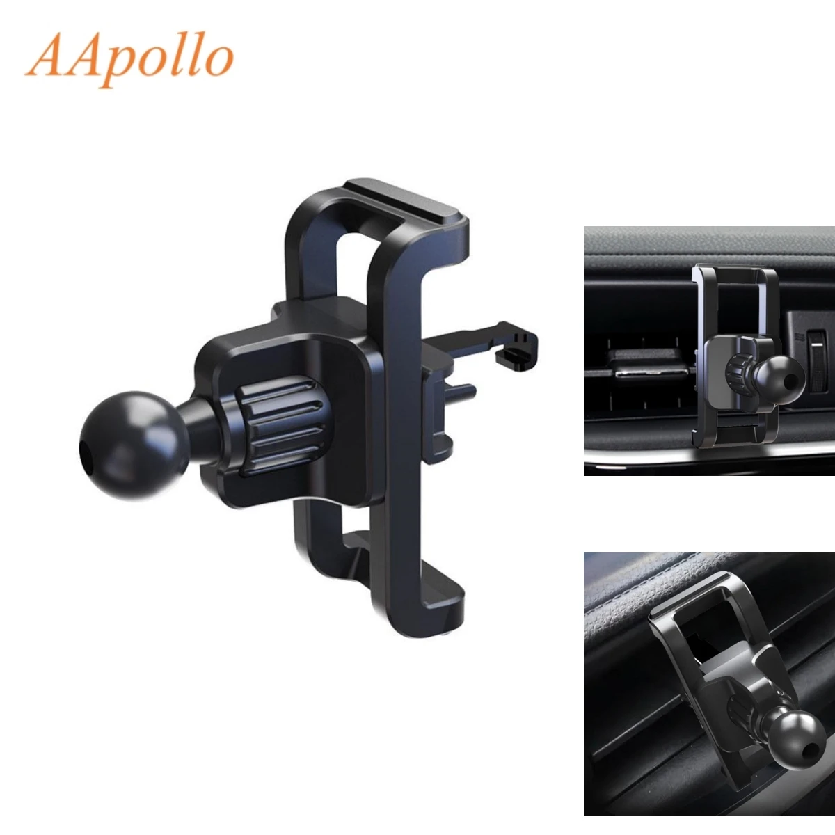 1-Pack Black Car Air Vent Clip Mount Base for Car Mobile Phone Holder Car Air Outlet Hook…