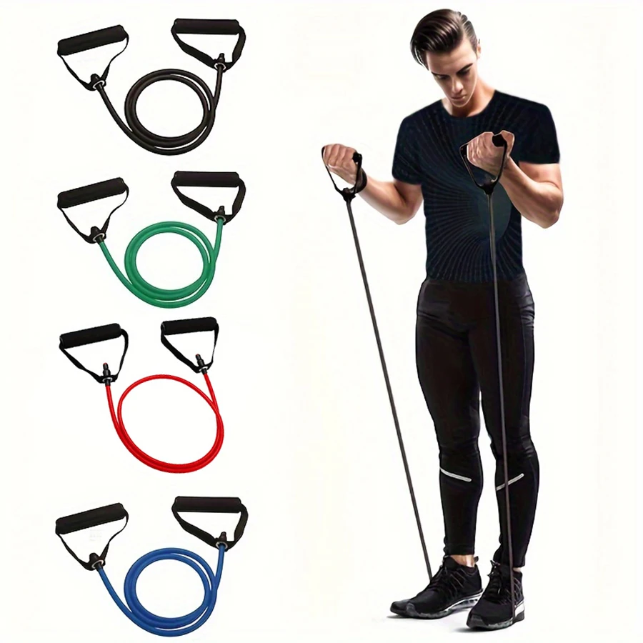 1-Pack 4-Level Resistance Bands with Handles for Home Workouts and Strength Training…