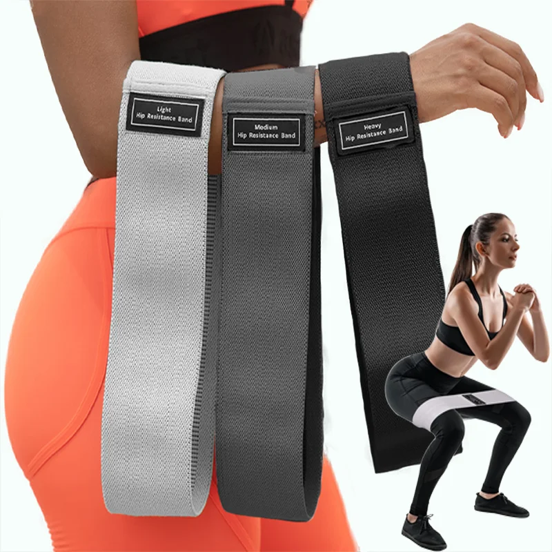 Fabric Resistance Hip Booty Bands Glute Thigh Elastic Workout Squat Circle Stretch…
