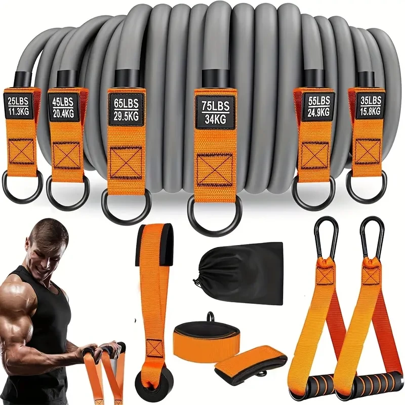 Resistance Strap with Handle: Used for Muscle Training, Strength Building, Body Shaping…