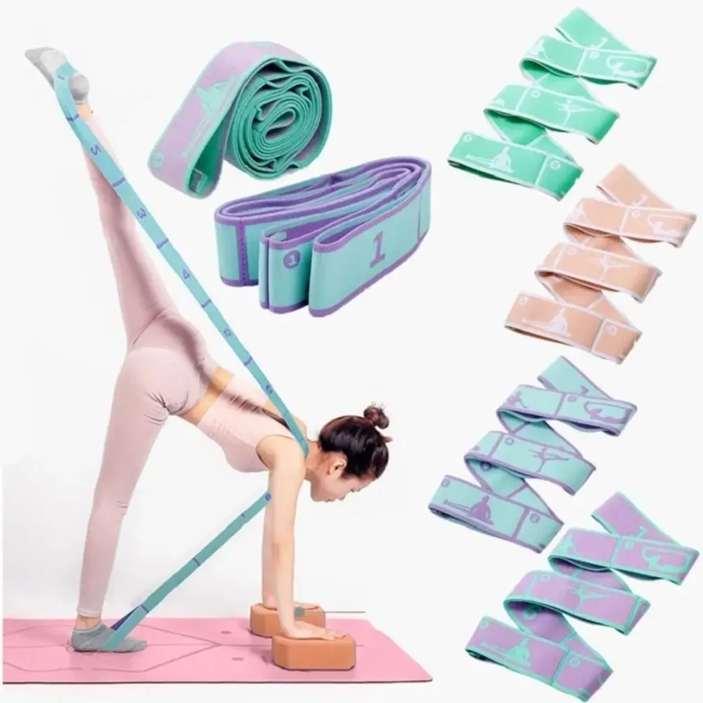 Yoga Stretching Belt Dance Stretching Band Elastic Yoga Resistance Bands Home Pilates…