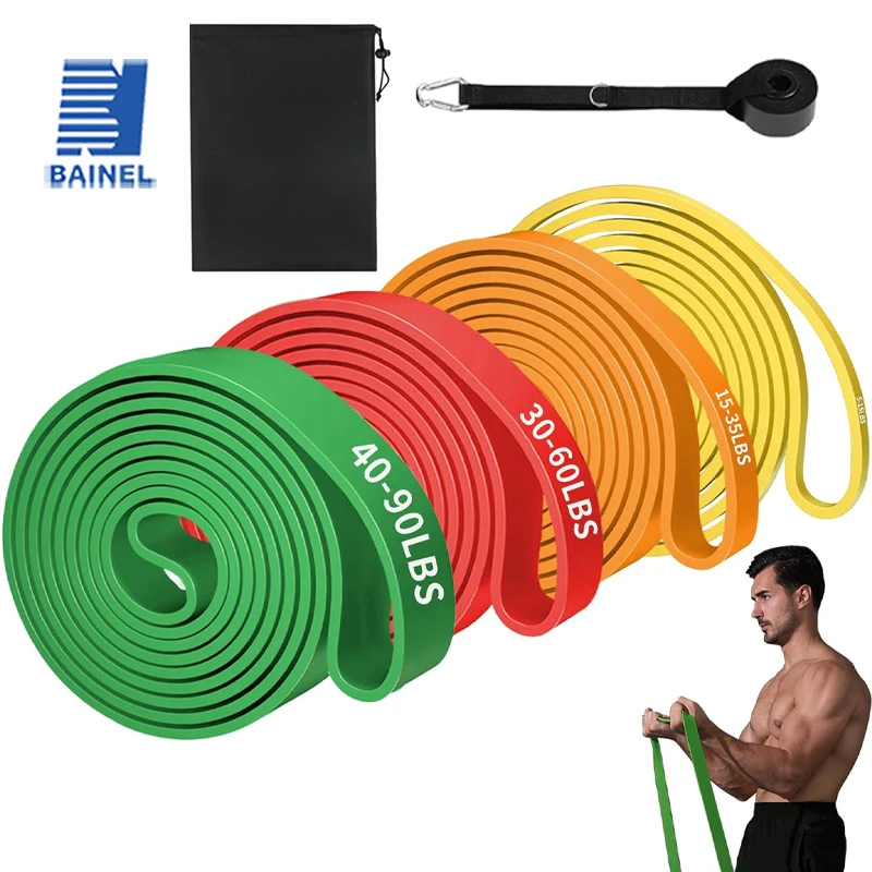 Exercise Resistance Bands Natural Latex Elastic Rubber Workout Fitness Equipment Expander…