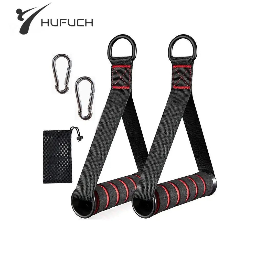 Resistance Bands Handle Bar Attachment Station Fitness Pulley Strap Exercise Home Gym…