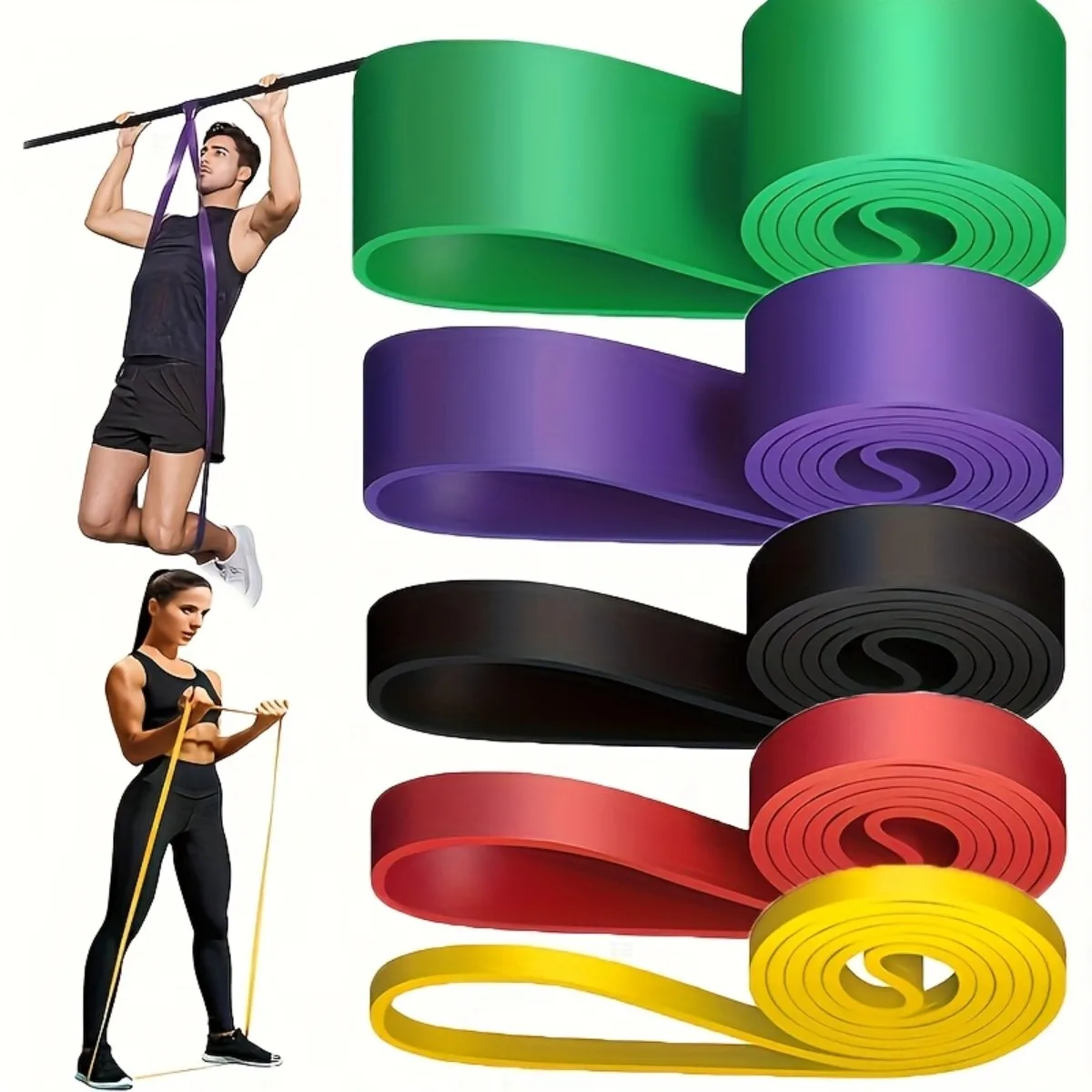 Resistance Bands Set Pull Straps Assistive Pull-Up Bands Exercise Straps Leg Exercise…