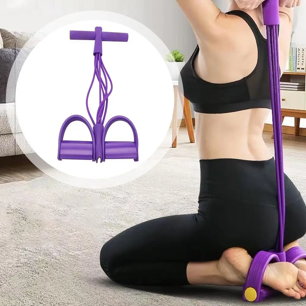 6-Tube Resistance Band Multi Function Tension Rope Fitness Bands 6-Tube Elastic Yoga…