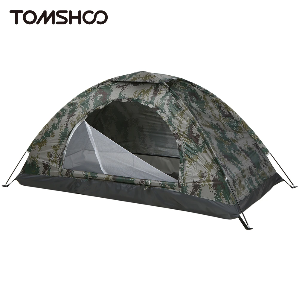 Tomshoo 1/2 Person Ultralight Camping Tent Single Layer Portable Hiking Tent Anti-UV…