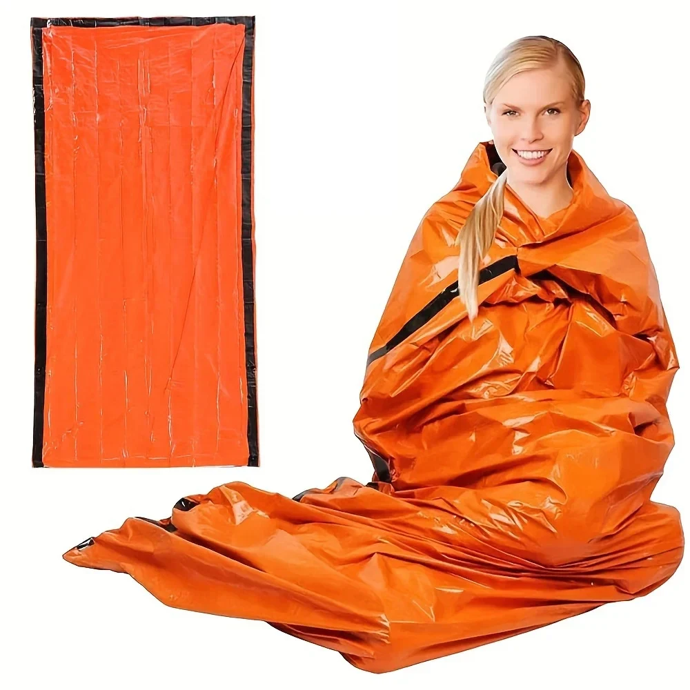 Portable Waterproof Emergency Survival Sleeping Bag Outdoor Edc Camping Gear Thermal Sack…