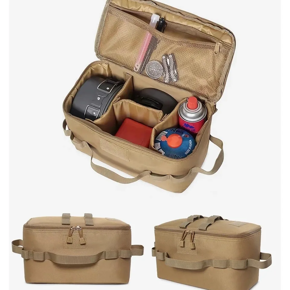 Outdoor Camping Gas Tank Storage Bag Large Capacity Ground Nail Tool Bag Gas Canister…