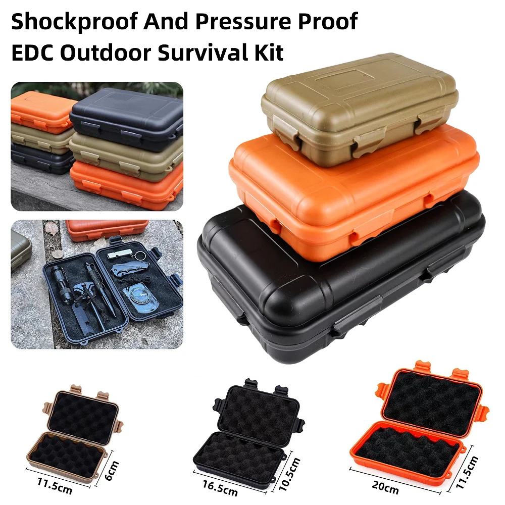 S/L/XXL Size Outdoor Plastic Waterproof Sealed Survival Box Container Camping Outdoor…