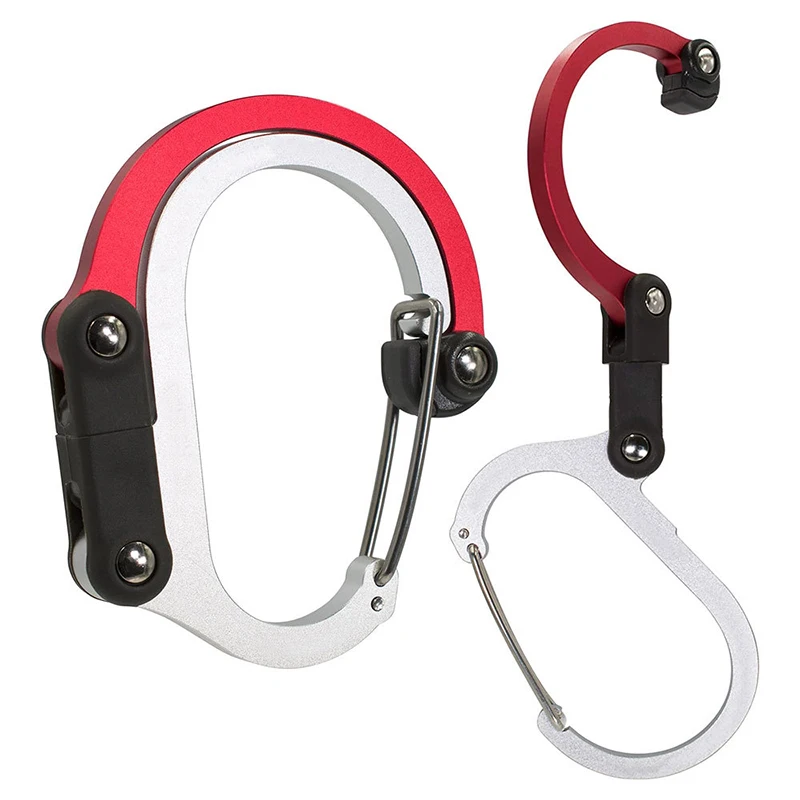 Multifunctional Hybrid Gear Clip Carabiner 360 Degree Rotating Hook Strong Buckle Camping…