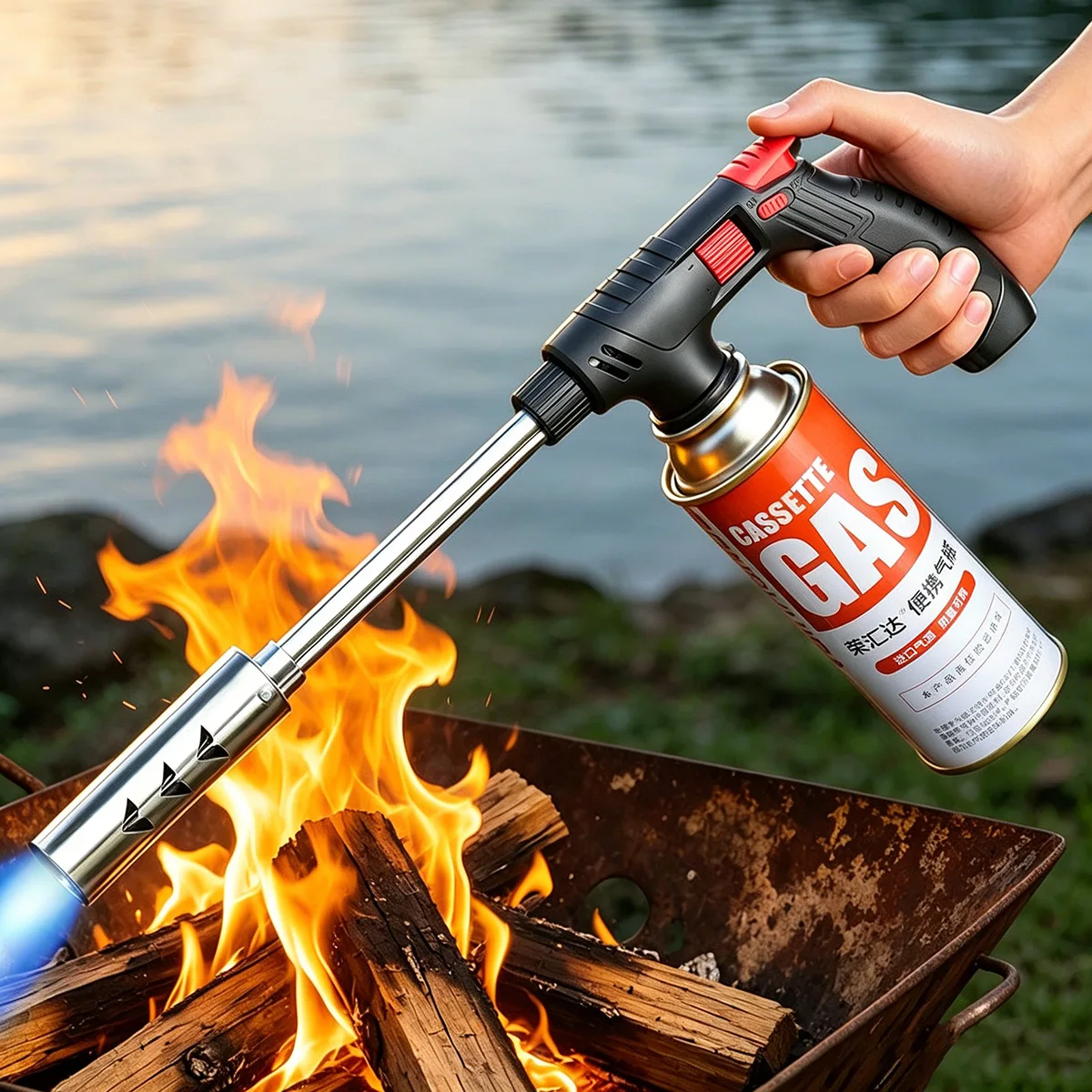 Extended Butane Torch Long Tube Gas Blow Torch For Outdoor Camping BBQ Soldering Welding…
