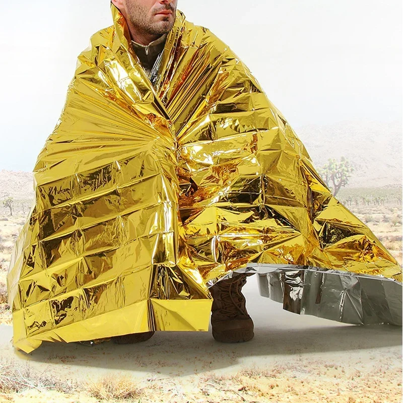 Emergency Survival Thermal Blanket Windproof Waterproof Aluminum Foil Blanket Outdoor…