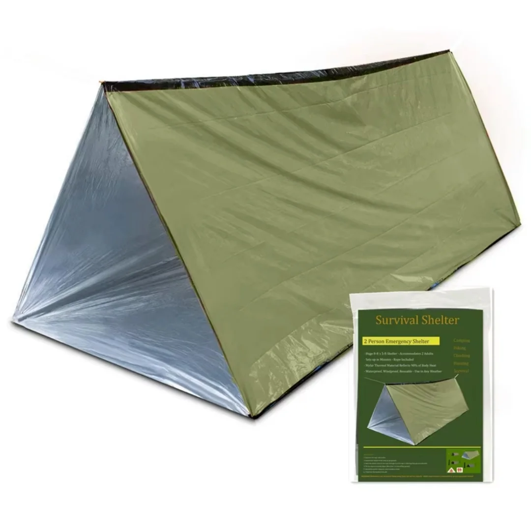 2-Person Outdoor Camping Tent Waterproof Lifesaving Tent Emergency Escape Camping…