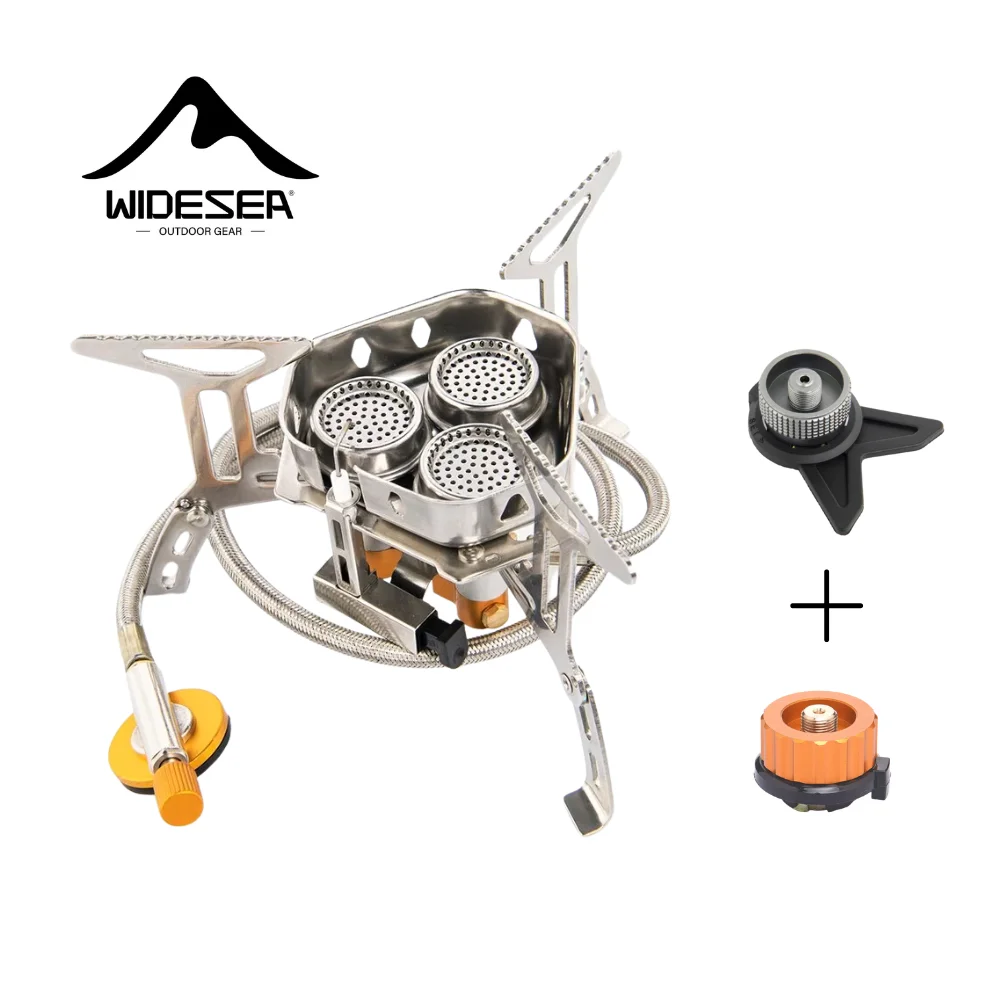 Widesea Camping Tourist Burner Big Power Gas Stove Cookware Portable Furnace Picnic…