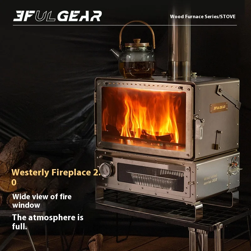 3F UL GEAR Firewood Stove 2.0 Winter Outdoor Camping Tent Wood Brazier Stainless Steel…