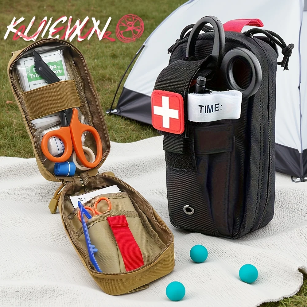 Tactical First Aid Kit Tourniquet Medical Rescue Molle Pouch Survival Gear for Camping…