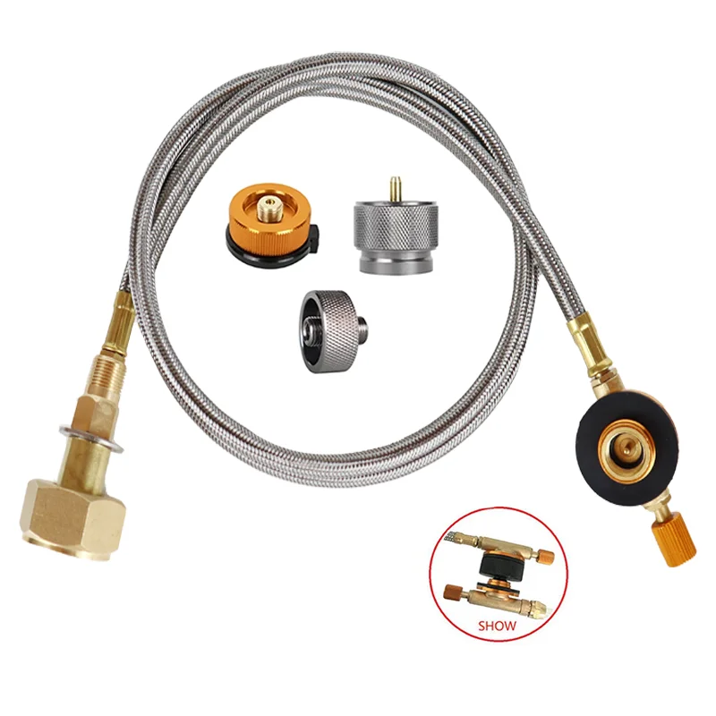 Camping Gas Stove Gas Refill Adapter Outdoor Cylinder Filling Adapter Gas Tank Furnace Connector Accessories Camping Equipment