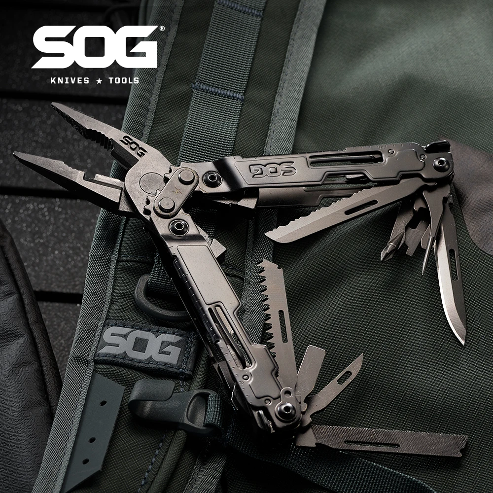SOG PowerAccess Deluxe 21-in-1 Professional Multitool Pliers W/ Sheath, Knife, Portable…