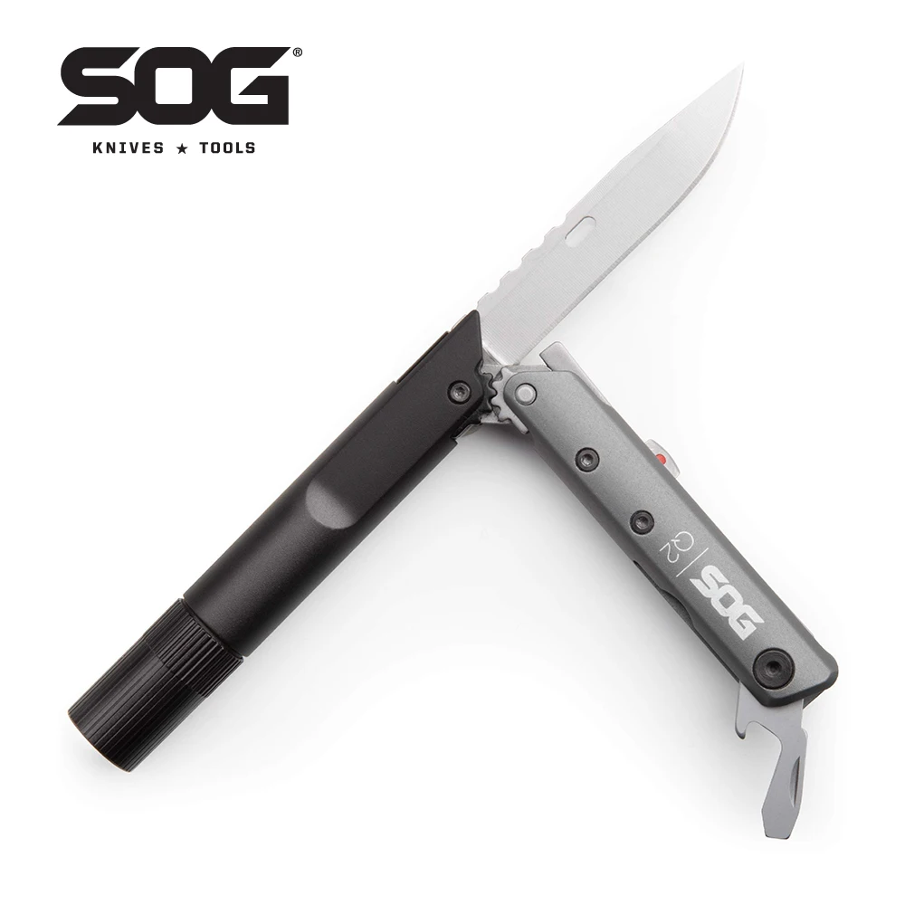 SOG BATON Q2 4-in-1 Multifunctional Tactical Pen Mini Pocket Tools EDC Compact Multi-Tool…