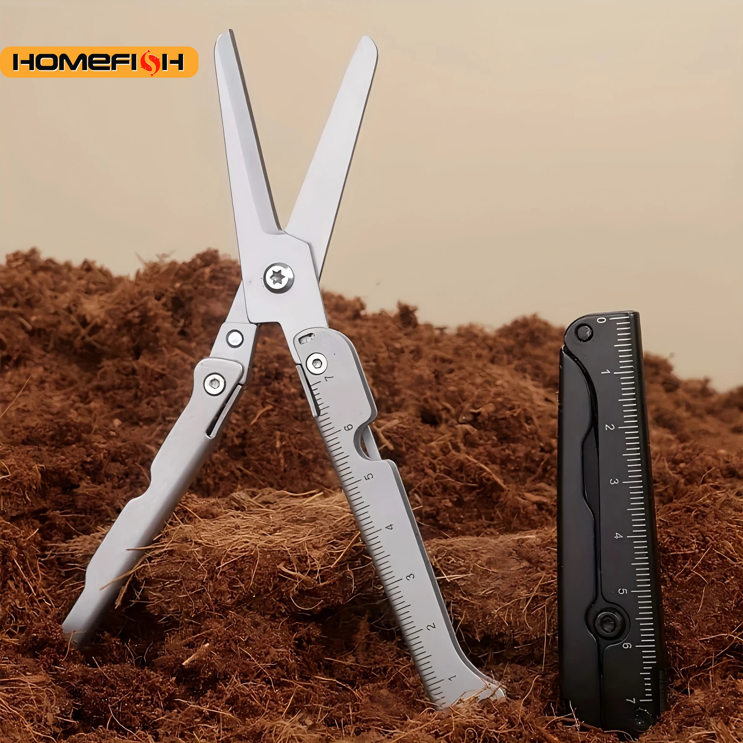 Multifunctional Portable Folding Scissors Stainless Steel Outdoor Survival Camping…