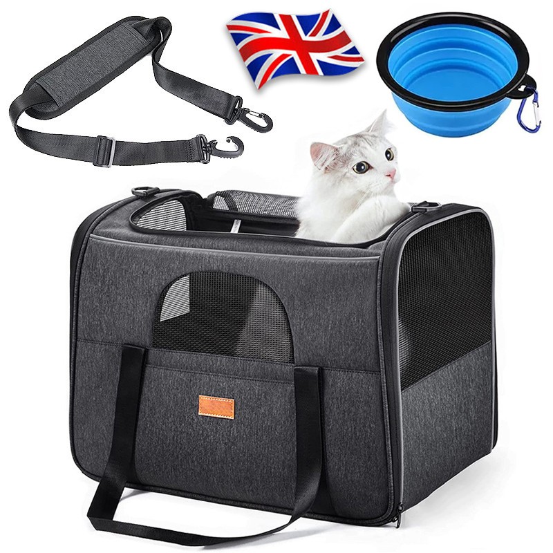 Large Pet Carrier Bag Portable Soft Fabric Folding Dog Cat Puppy Travel