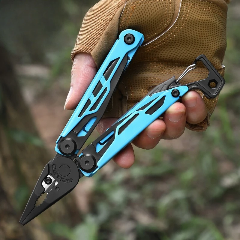 Portable Camping Multitool Pliers with Emergency Whistle, Compact Outdoor Tool for Hiking…