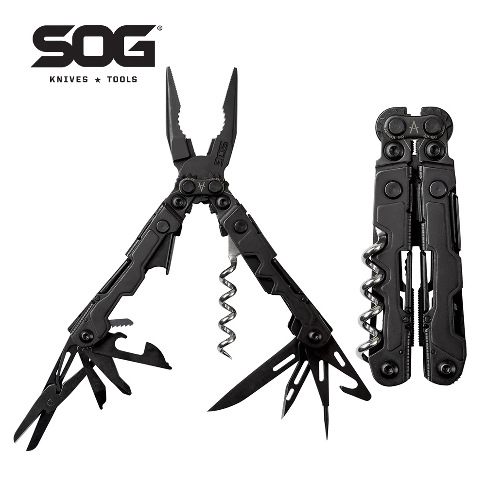 SOG PowerLitre 19 Functions Compact Multitool EDC 5 Inch Lightweight Stainless Steel…