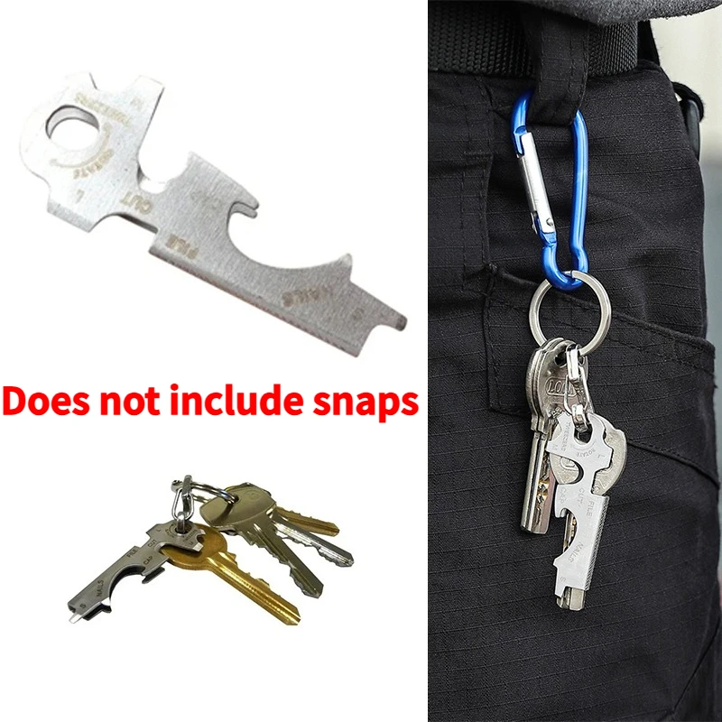 8-in-1 Key Ring Keychain Multifunction Carabiner Gear Clip Pocket Quickdraw Multipurpose…