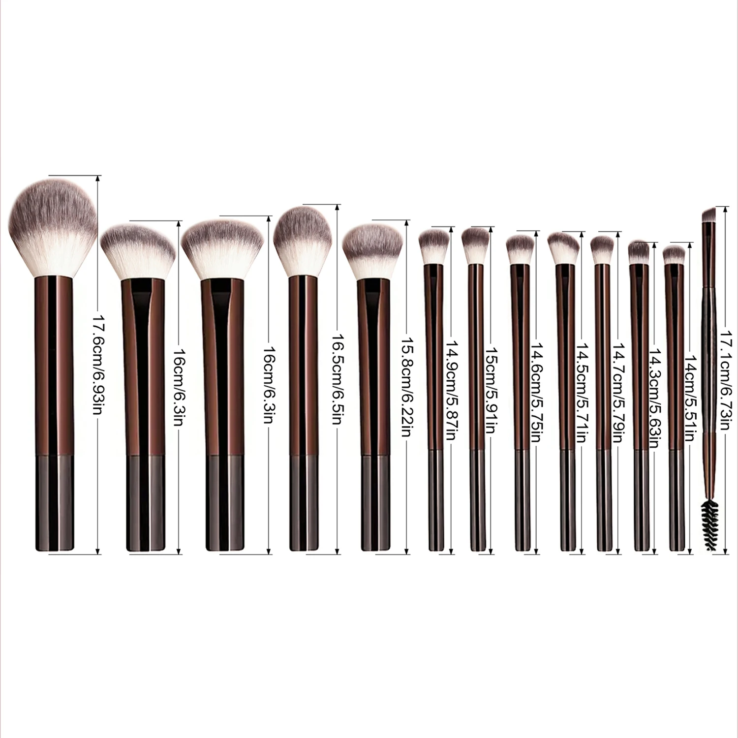 13-Pack Makeup Brush Set Foundation Concealer Powder Eyeshadow Blush Brush Kabuki…