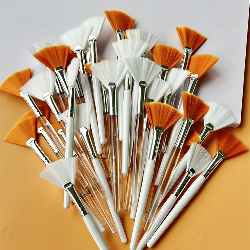 10/20/50pcs Fan Shape Foundation Makeup Brushes Multifunctional Facial Mask Brush…