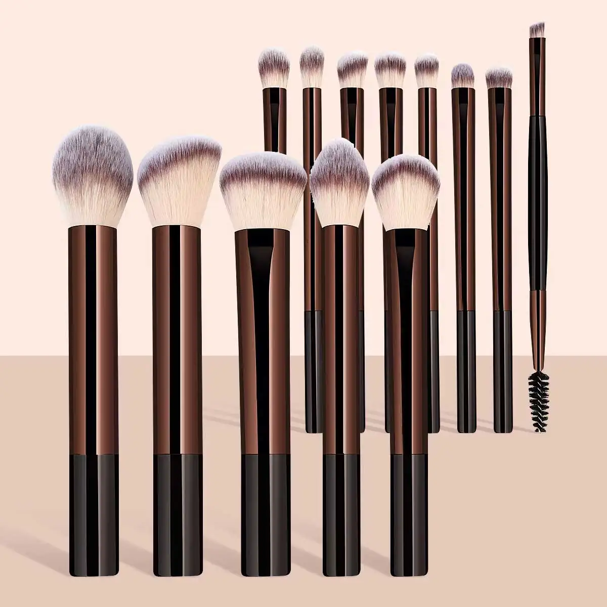 13-Pack Makeup Brush Set Foundation Concealer Powder Eyeshadow Blush Brush Kabuki…