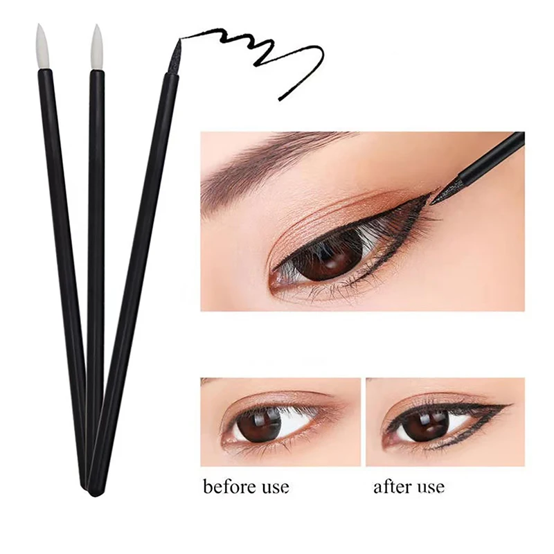 50-Pack Disposable Eyeliner Brushes Fine Fiber Head Eyeliner Cream Applicator Eye…