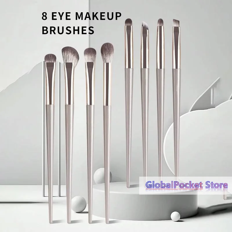 8-Pack Eye Makeup Brushes Set Detail Eyeshadow Brush Makeup Brush Ultra Soft Eyeshadow…
