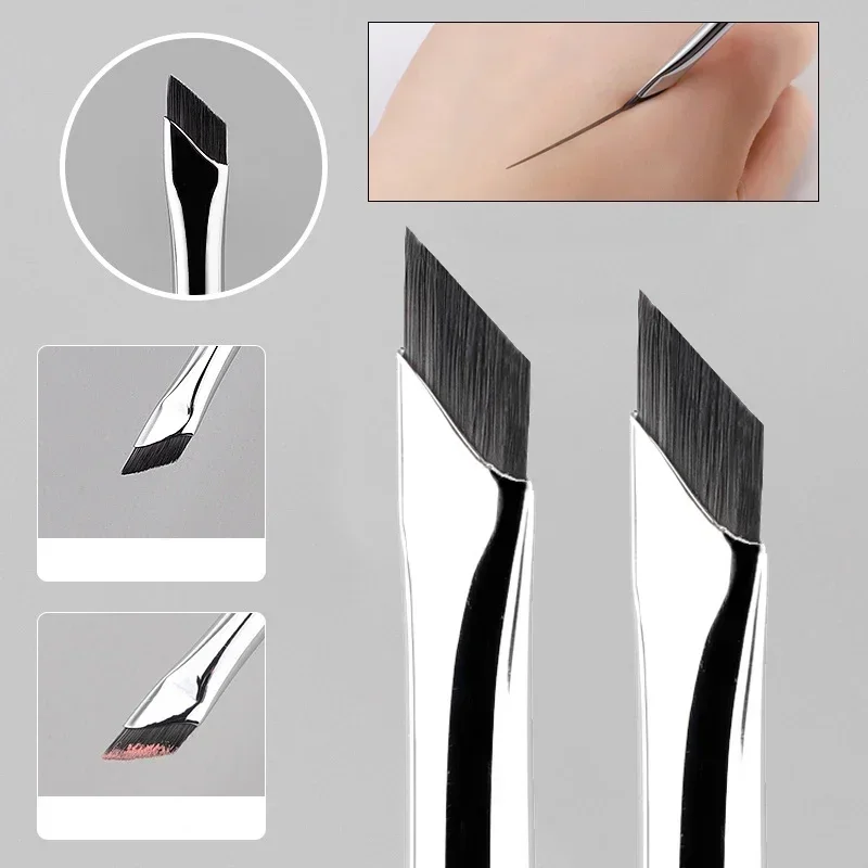 2/5Pc Karsyngirl Upgrade Blade Eyeliner Brush Ultra Thin Fine Angle Flat Eyebrow Brush…