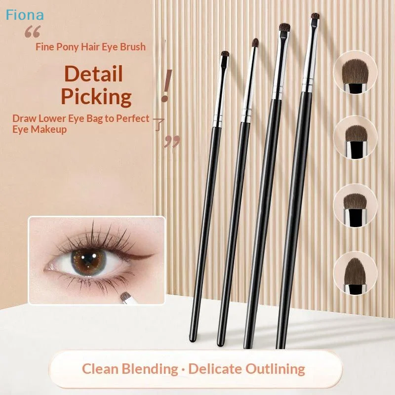 ✔4/6Pcs Eye Detail Brushes Set Horse Hair Eyeshadow Brushes Undereye Smudge Brushes Soft…
