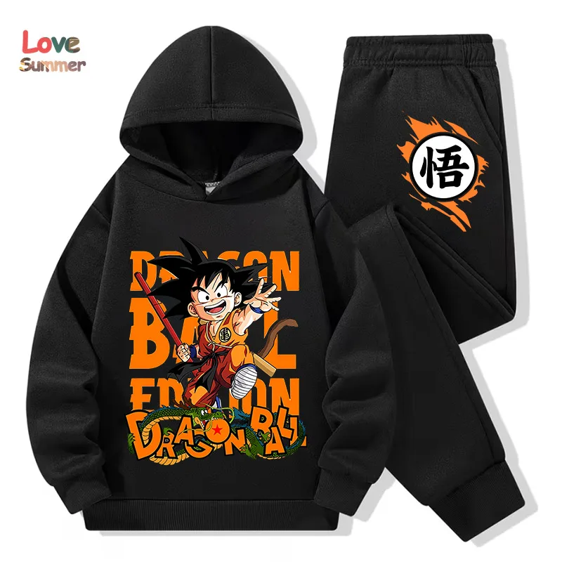 Anime hoodie pant 2pcs3-14 Years Kids Tracksuit DragonBall Clothes Goku Hoodie Boys Girls…