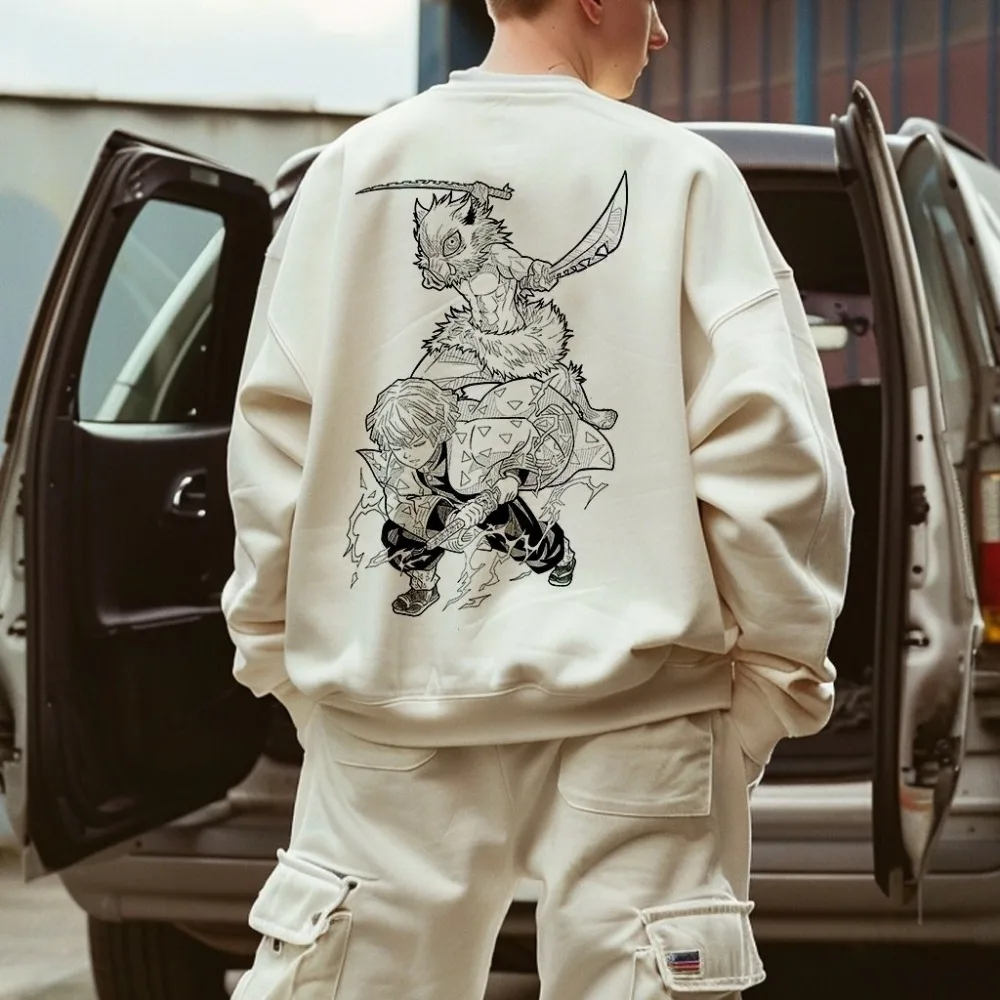Demon Slayer Men's Sweatshirt Hashibira Inosuke Anime Hoodie Spring and Autumn Boys…
