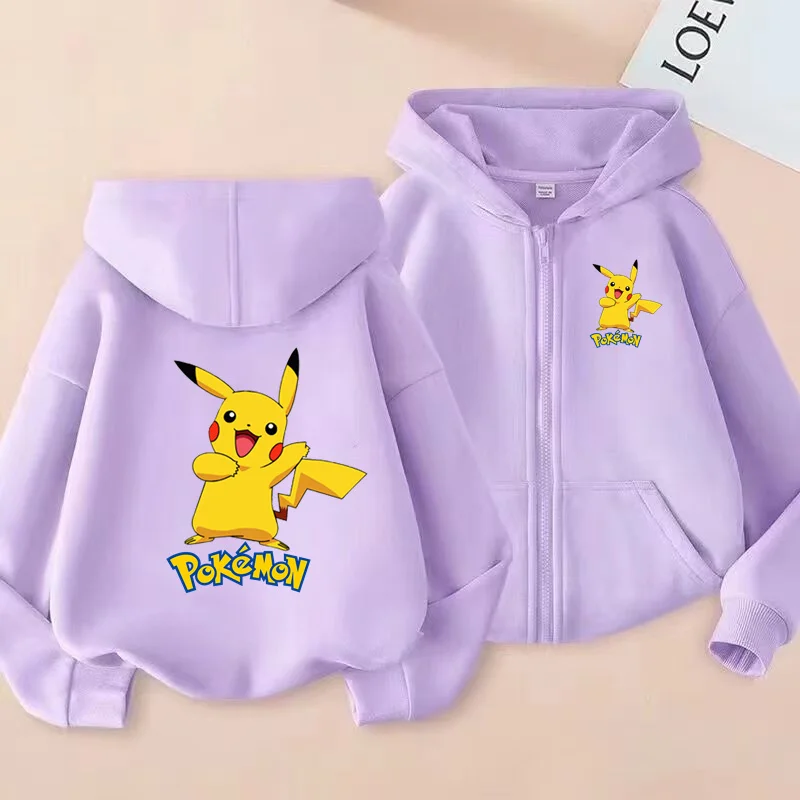 Children's Zipper Style Anime Movie Electric Mouse Print Sweatshirt Coat Boys…