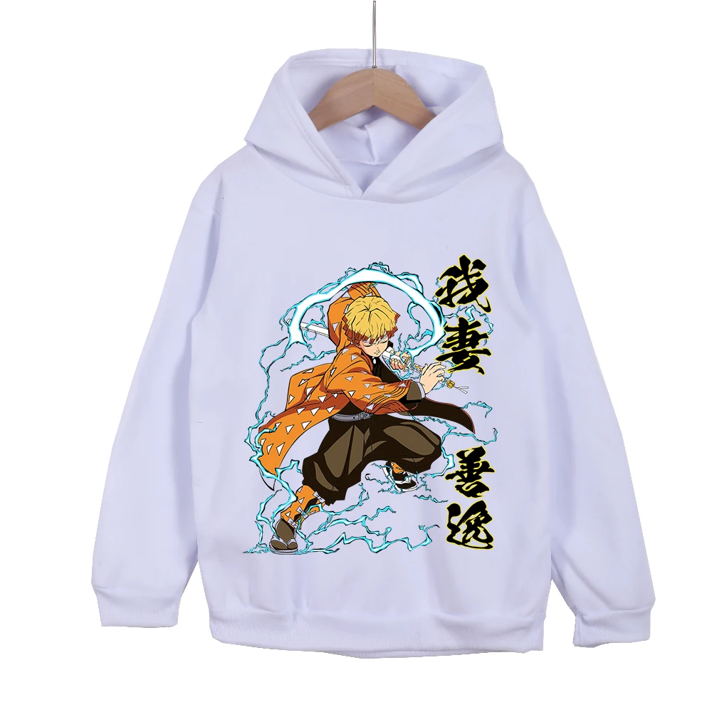 Demon Slayer Zenitsu Anime Cotton Hoodie for Kids 3-12 Boys Girls Unisex Pullover…