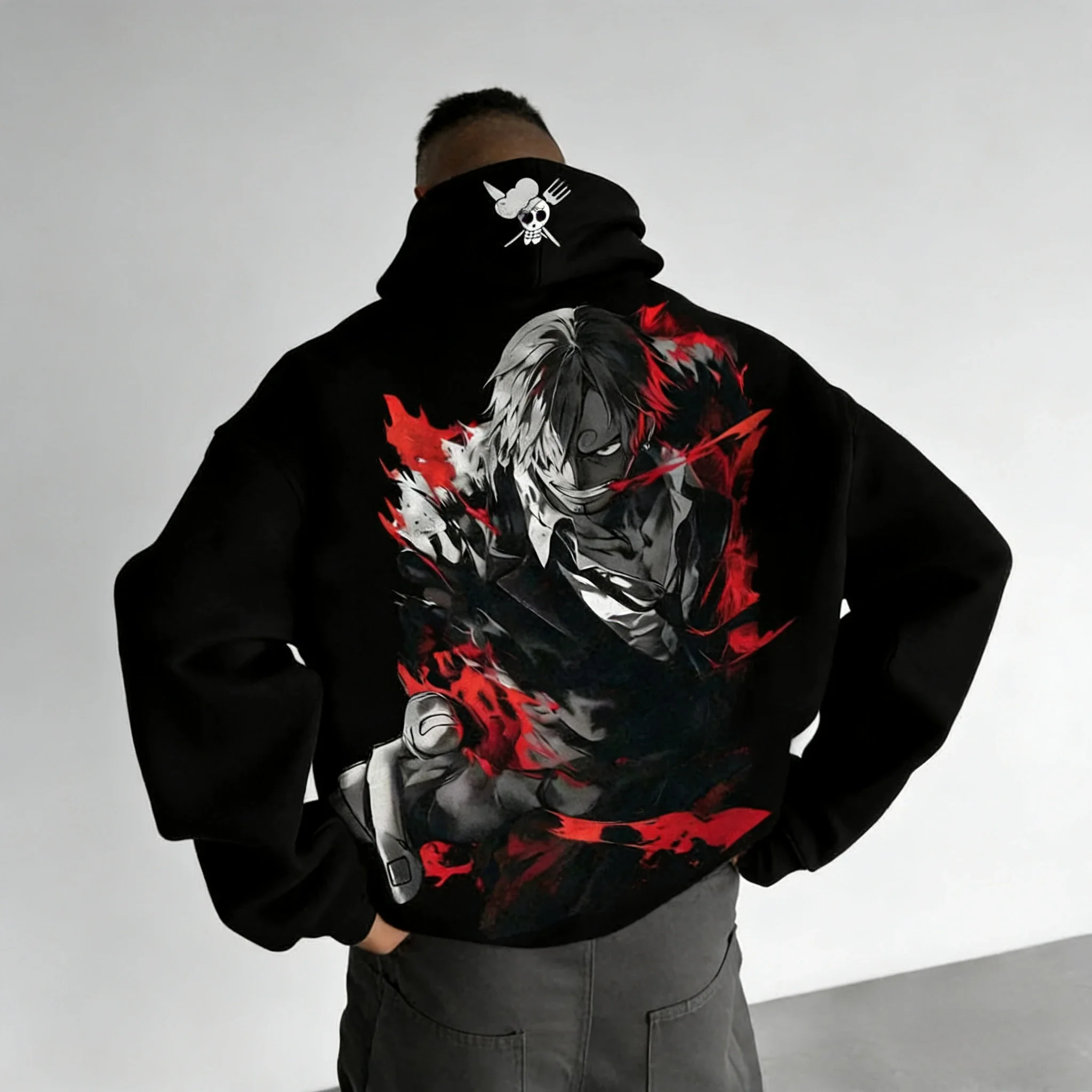 One Piece Action Anime Sanji Print Men Women Cotton T-shirt Gothic Hoodie Harajuku Y2K…